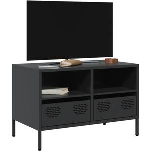 vidaXL TV-Schrank Schwarz 68x39x43,5 cm Kaltgewalzter Stahl