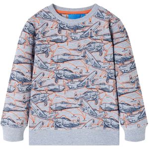 vidaXL Kinder-Sweatshirt Grau Melange 92