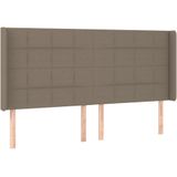 vidaXL LED Kopfteil Taupe 183x16x118/128 cm Stoff