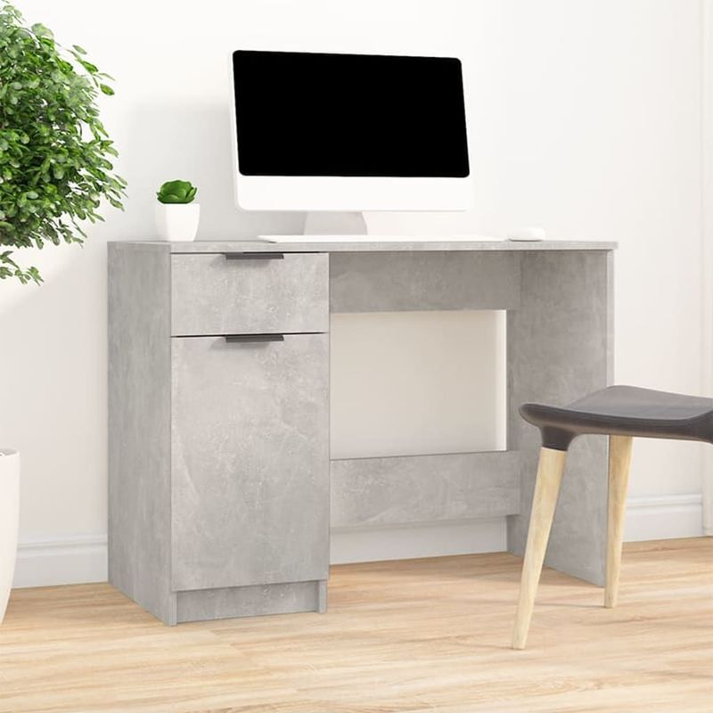 vidaXL Schreibtisch Betongrau 100x50x75 cm Holzwerkstoff