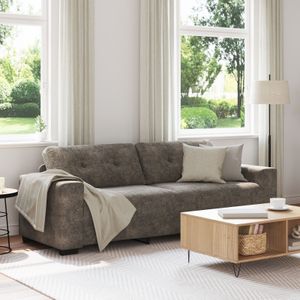vidaXL 3-Sitzer Sofa Dunkelgrau 180 cm aus Kunstleder