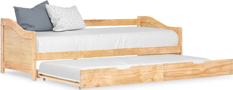 vidaXL Ausziehsofa Bettgestell Kiefernholz 90×200 cm
