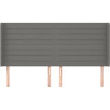vidaXL Kopfteil mit Ohren Dunkelgrau 183x16x118/128 cm Stoff