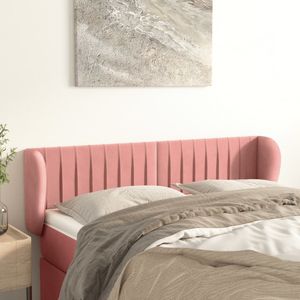 vidaXL Kopfteil mit Ohren Rosa 147x23x78/88 cm Samt