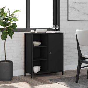 vidaXL Sideboard Schwarz 70x30x80 cm Holzwerkstoff