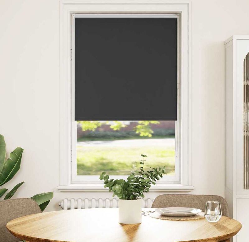 vidaXL Verdunkelungsrollo Schwarz 80x175 cm Stoffbreite 75,7 cm