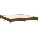 vidaXL Boxspringbett mit Matratze Dunkelbraun 160x200 cm Stoff