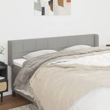 vidaXL Kopfteil mit Ohren Hellgrau 183x16x78/88 cm Stoff
