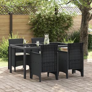 vidaXL Gartenstuhl Set aus 4 Anthrazit Polypropylen Standard Stapelbar