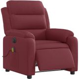 vidaXL Massagesessel Elektrisch Weinrot Stoff
