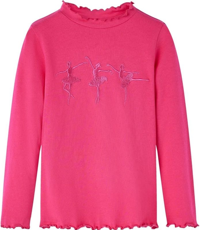 vidaXL Kinder-Langarmshirt Knallrosa 104