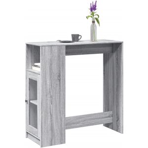 vidaXL Bartisch mit Regal Grau Sonoma 101x40x103,5 cm Holzwerkstoff