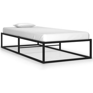 vidaXL Bettgestell Schwarz Metall 90x200 cm
