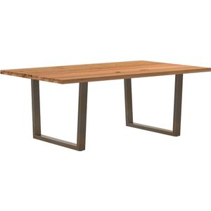 vidaXL Esstisch Hellbraun 200x120x74 cm Massivholz Eiche Rechteckig