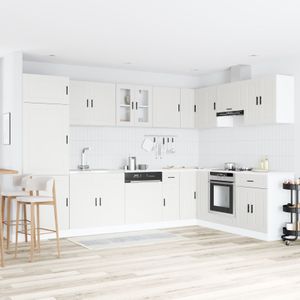 vidaXL Spülenunterschrank """"Porto"""" mit Waschbecken in Weiß, 80x46x84,5 cm aus Holzwerkstoff