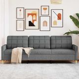vidaXL 3-Sitzer-Sofa Dunkelgrau 210 cm Stoff