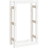 vidaXL Kaminholzregal Weiß 60x25x100 cm Massivholz Kiefer