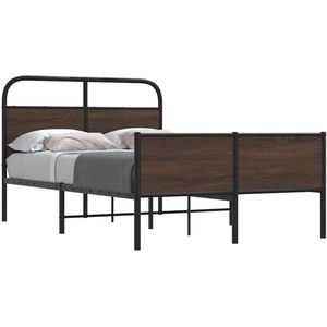 vidaXL Bettgestell ohne Matratze 120x200 cm Braun Eichen-Optik