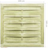 vidaXL Gartentor Imprägniertes Kiefernholz 100x100 cm Grün