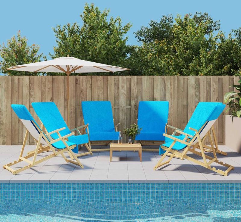 vidaXL Strandtücher 6 Stk. Türkis 60x135 cm Stoff 400 GSM