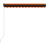 vidaXL Markise Manuell Einziehbar LED 350x250 cm Orange & Braun