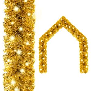 vidaXL Weihnachtsgirlande mit LED 20 m Golden