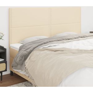 vidaXL Kopfteile 4 Stk. Creme 100x5x78/88 cm Stoff