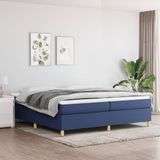 vidaXL Bettgestell ohne Matratze Blau 200x200 cm Stoff