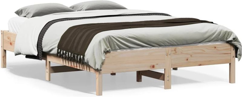 vidaXL Massivholzbett ohne Matratze 140x190 cm Kiefernholz