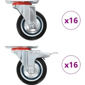 vidaXL 32 Stk. Lenkrollen 75 mm