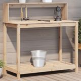 vidaXL Pflanztisch mit Ablagen 108x50x109,5 cm Massivholz Kiefer