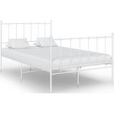 vidaXL Bett Weiß Metall 120x200 cm