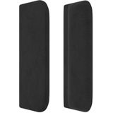vidaXL Kopfteil mit Ohren Schwarz 93x16x78/88 cm Samt