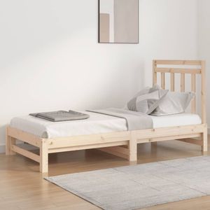 vidaXL Tagesbett Ausziehbar 2x(90x190) cm Massivholz Kiefer