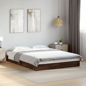vidaXL Bettgestell ohne Matratze Braun Eiche 120x200 cm Holzwerkstoff
