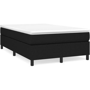 vidaXL Boxspringbett mit Matratze Schwarz 120x190 cm Stoff