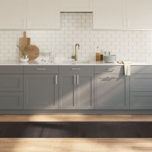 vidaXL Teppich Rechteckig Dunkelbraun 60x400 cm Bambus