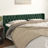 vidaXL Kopfteil mit Ohren Dunkelgrün 183x16x78/88 cm Samt