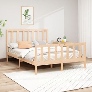 vidaXL Massivholzbett ohne Matratze 160x200 cm Kiefernholz