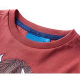 vidaXL Kinder-Langarmshirt Dunkelrot 104