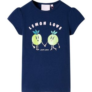 vidaXL Kinder-T-Shirt Marineblau 128