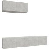 vidaXL 3-tlg. TV-Schrank-Set Betongrau Holzwerkstoff