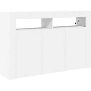 vidaXL Weißer Sideboard Weiß Engineered Wood 116 x 30 x 75 cm Modern