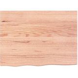 vidaXL Waschtischplatte Hellbraun 80x60x(2-4) cm Massivholz Behandelt