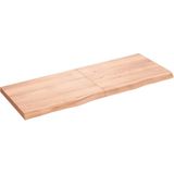 vidaXL Waschtischplatte Hellbraun 160x60x(2-6) cm Massivholz Behandelt