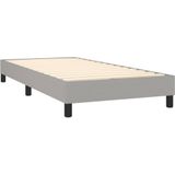 vidaXL Boxspringbett mit Matratze Hellgrau 90x200 cm Stoff