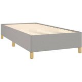 vidaXL Boxspringbett mit Matratze Hellgrau 80x200 cm Stoff