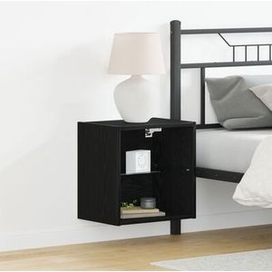 vidaXL Schweberegal 2 Stk. Schwarz Eiche 40x28,5x40 cm Holzwerkstoff