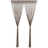 vidaXL Makramee Vorhang Taupe 140x240 cm Baumwolle