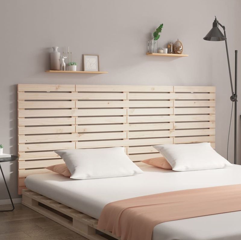 vidaXL Wand-Kopfteil 206x3x91,5 cm Massivholz Kiefer